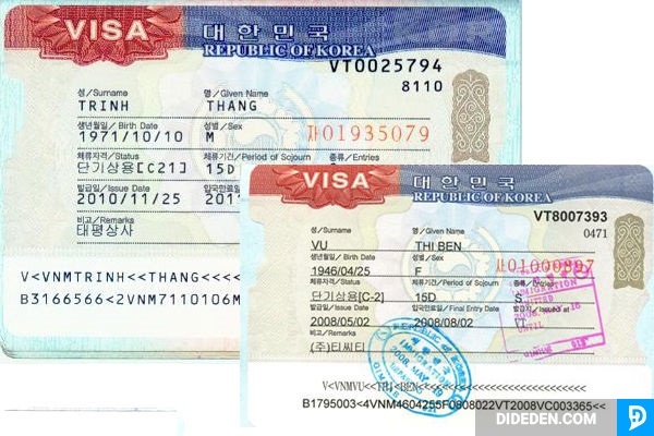 visa di han quoc cong tac