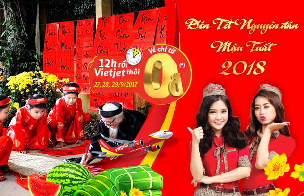 Vietjet tung ra hàng triệu vé Tết giá sốc, chỉ từ 0 VND