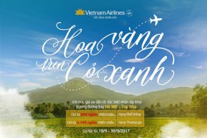 Vietnam Airlines khuyến mãi chặng Hà Nội – Tuy Hòa giá chỉ từ 499.000 VND