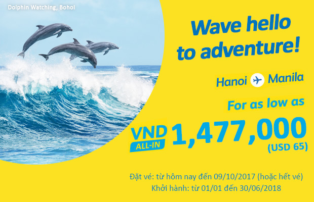 vé máy bay đi Manila giá rẻ Cebu Pacific khuyến mãi