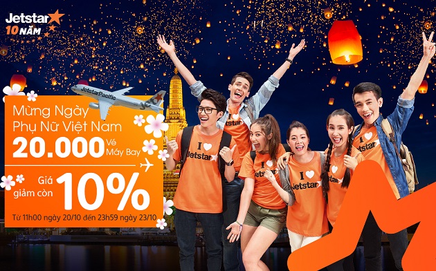 Jetstar tung 20.000 vé rẻ, bay nhiều chặng hấp dẫn