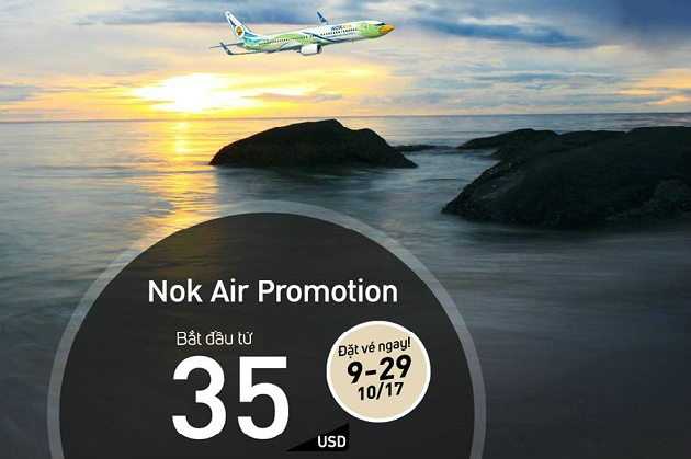 Nok Air - tung vé rẻ vi vu Thái Lan giá chỉ từ 35 USD