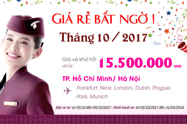 Bay thả ga châu Âu cùng Qatar với giá chỉ từ 15.500.000 VND