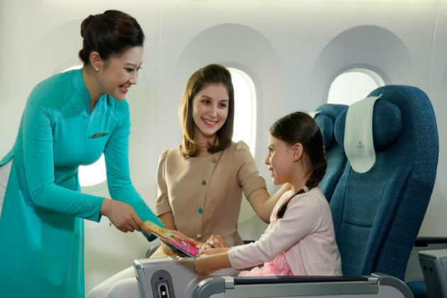 Quy định giá vé trẻ em đi máy bay Vietnam Airlines
