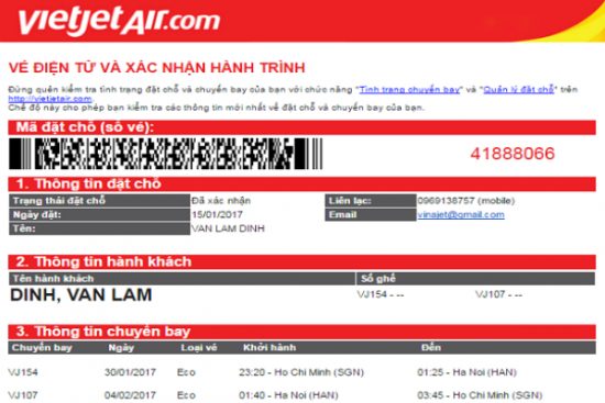 cách làm thủ tục lên máy bay vietjet