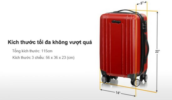 trọng lượng hành lý khi đi máy bay vietnam airlines
