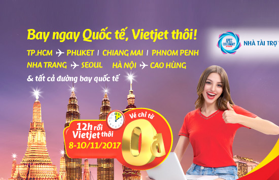 Vietjet khuyến mãi: Rộn ràng bay Quốc tế với giá 0 đồng