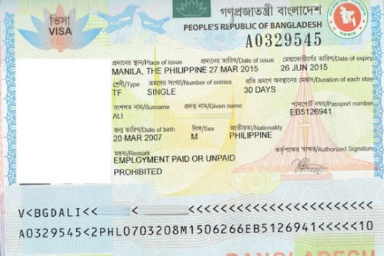visa đi bangladesh