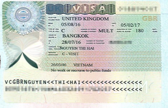 xin visa đi anh thăm người thân