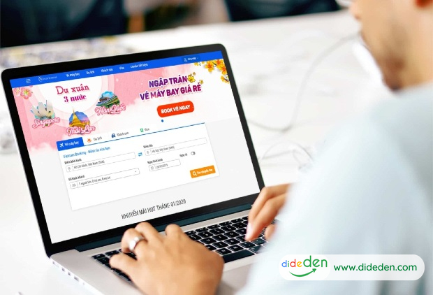 chuẩn bị máy tính mạng mạnh vào khung giờ đặt vé máy bay giá rẻ