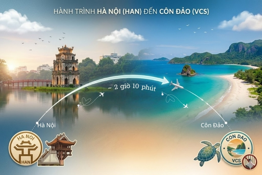 Thời gian bay từ Hà Nội đi Côn Đảo - Cẩm nang du lịch nhanh gọn