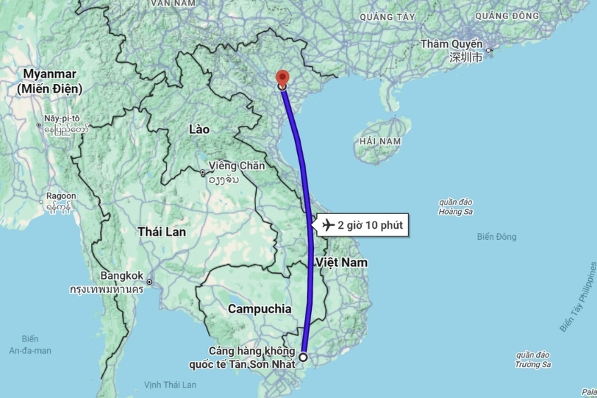 Thời gian từ TP. Hồ Chí Minh đi Hà Nội và Sự khác biệt ẩm thực 2 miền