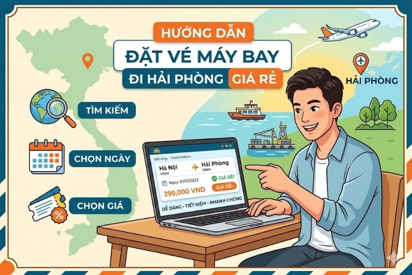 Cách đặt vé máy bay đi Hải Phòng giá rẻ cùng Dideden – Săn vé ngay, bay chất mỗi ngày !