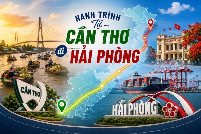 Phương tiện di chuyển từ Cần Thơ đi Hải Phòng nhanh, tiện và đáng thử nhất tại Dideden!