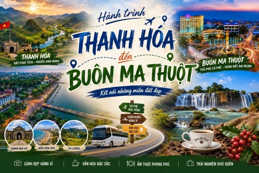 Tới đại ngàn cùng phương tiện di chuyển từ Thanh Hóa đi Buôn Ma Thuột với nhà Dideden