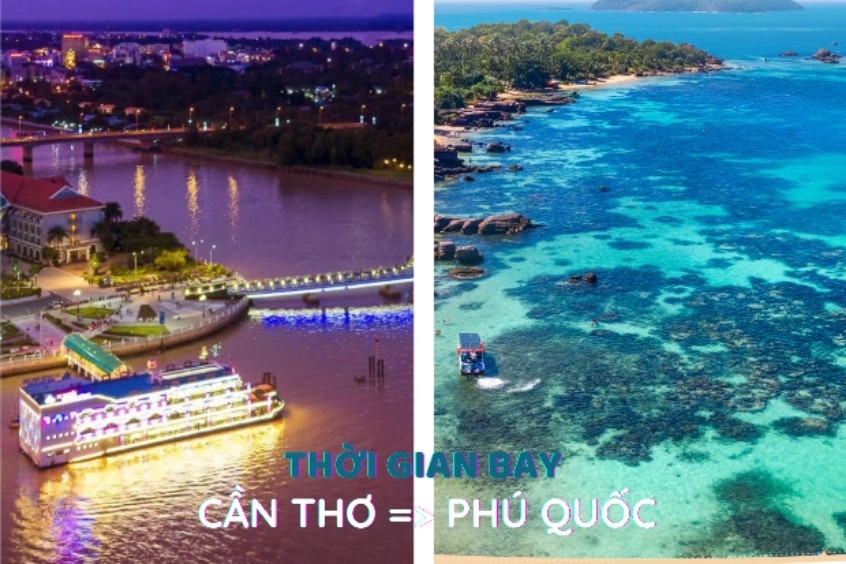 Thời gian bay từ Cần Thơ đến Phú Quốc mà không quá lâu. Cùng Dideden khám phá ngay !