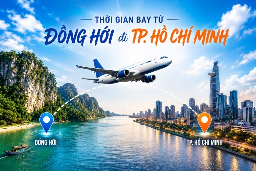 Xem ngay thời gian bay từ Đồng Hới đi TP. Hồ Chí Minh tại Dideden