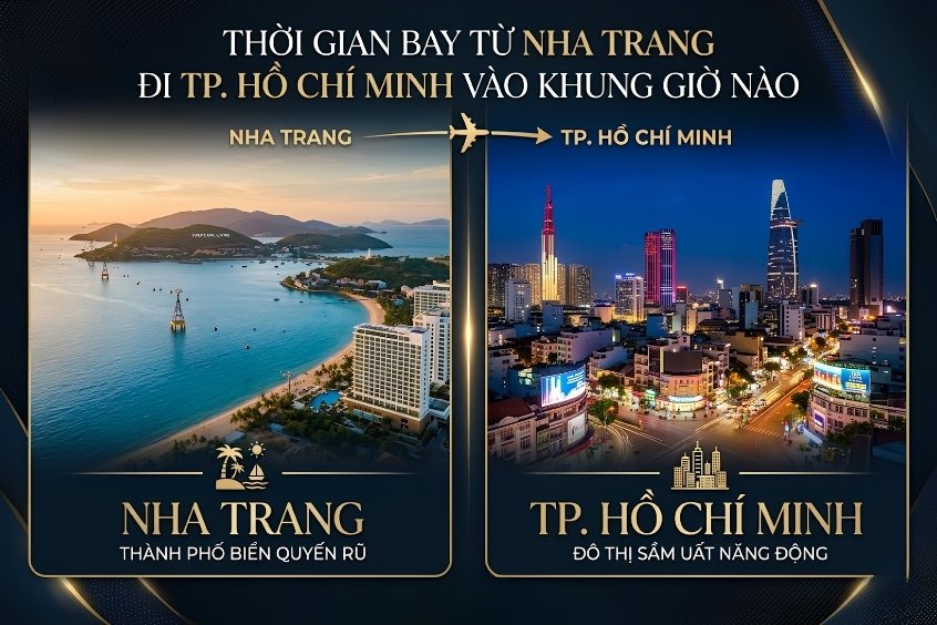 Thời gian bay từ Nha Trang đi TP. Hồ Chí Minh và những điều cần biết