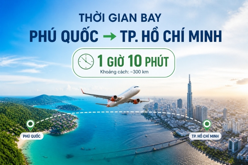 Khám phá thời gian bay từ Phú Quốc đi TP. Hồ Chí Minh lý tưởng nhất