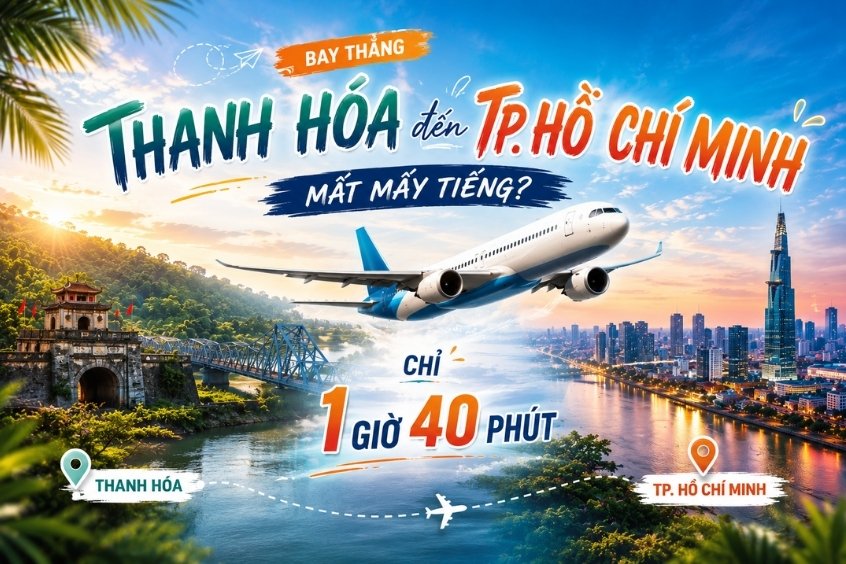 Xem ngay thời gian bay từ Thanh Hóa đi TP. Hồ Chí Minh nhanh nhất tại Dideden