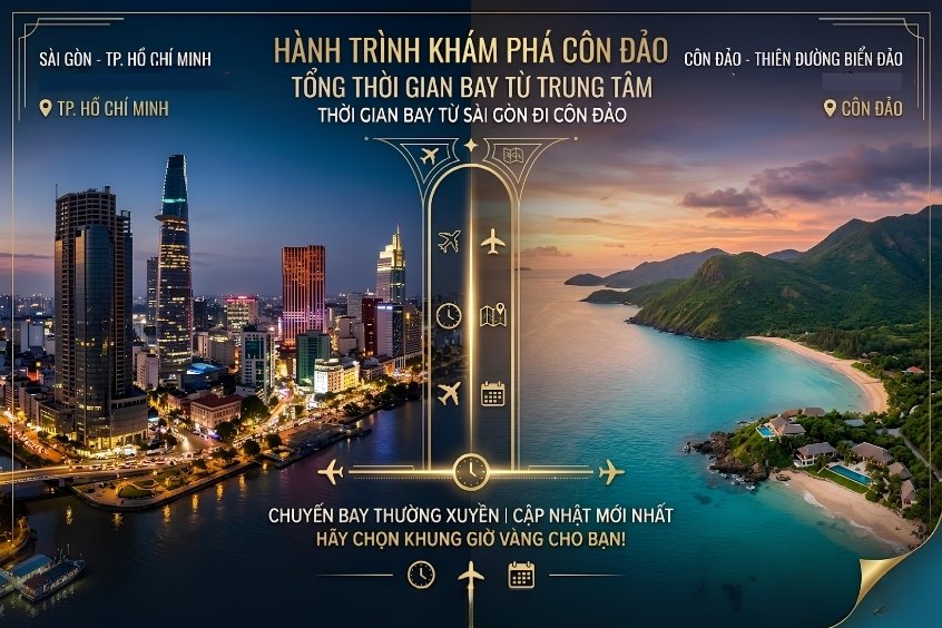 Thời gian bay từ TP. Hồ Chí Minh đi Côn Đảo: Những điều hành khách cần lưu ý