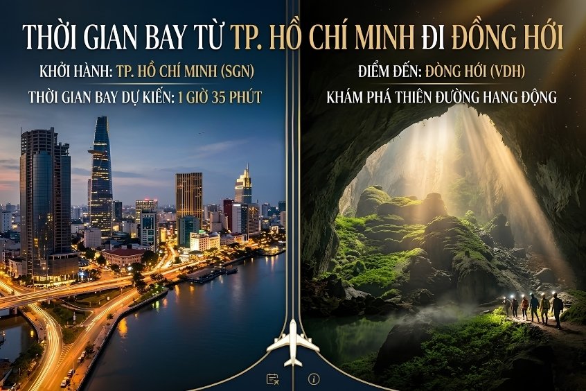 Thời gian bay từ TP. Hồ Chí Minh đi Đồng Hới: Những điều cần lưu ý