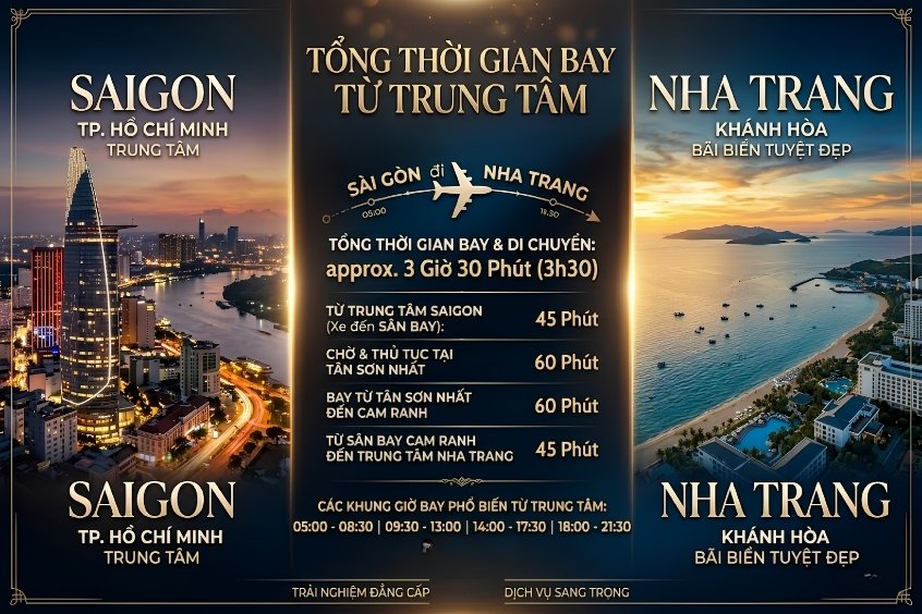 Những yếu tố ảnh hưởng đến thời gian bay từ TP. Hồ Chí Minh đi Nha Trang hiện nay